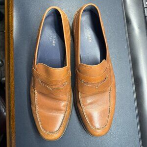COLE HAAN Fleming Mens Grand O.S. Leather Penny Loafers – BROWN SZ 11M